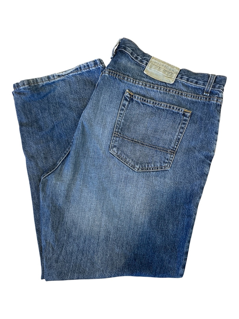 Tommy Hilfiger Men's Straight-Leg Denim Jeans in Medium Blue size 44/30